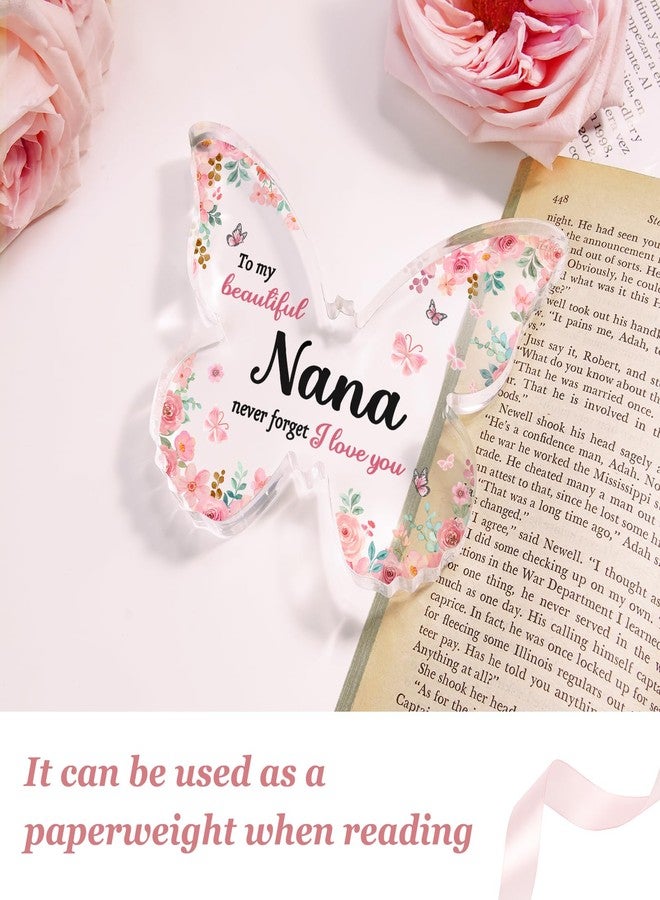 GiftyTrove Unique Nana Gifts, 5x3.8x0.5 Inch Butterfly-Shaped Acrylic Plaque Decor, Mothers Day Grandparent Day Birthday Christmas Gift for Nana - Image 4